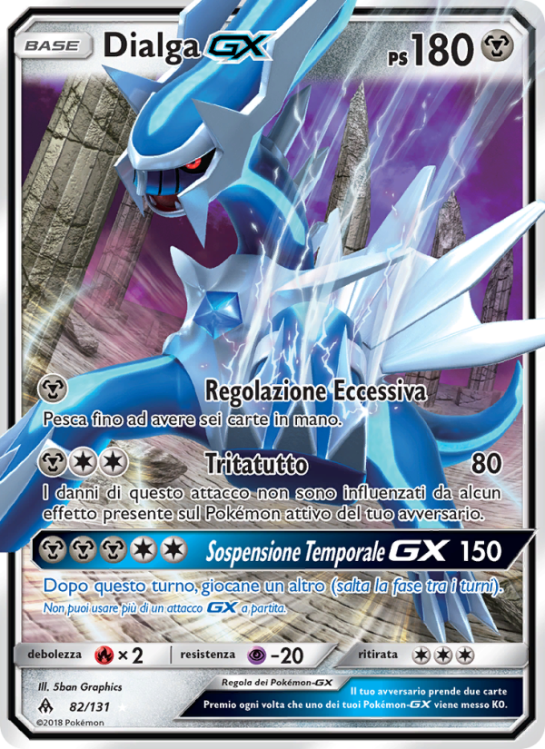 Dialga GX 082/146 — Apocalisse Di Luce (Italian Pokémon TCG card)