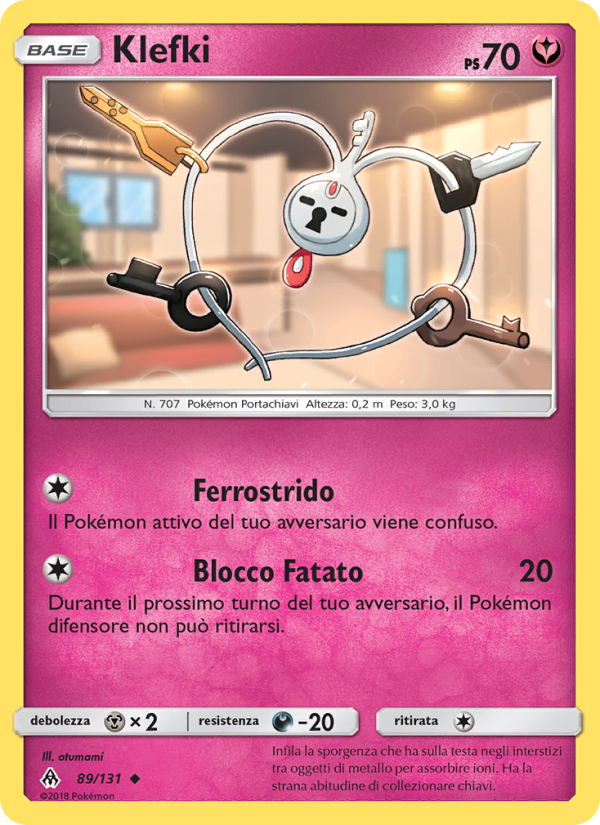 Klefki 089/146 — Apocalisse Di Luce (Italian Pokémon TCG card)