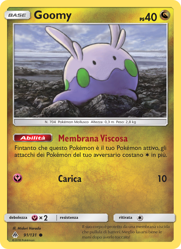 Goomy 091/146 — Apocalisse Di Luce (Italian Pokémon TCG card)