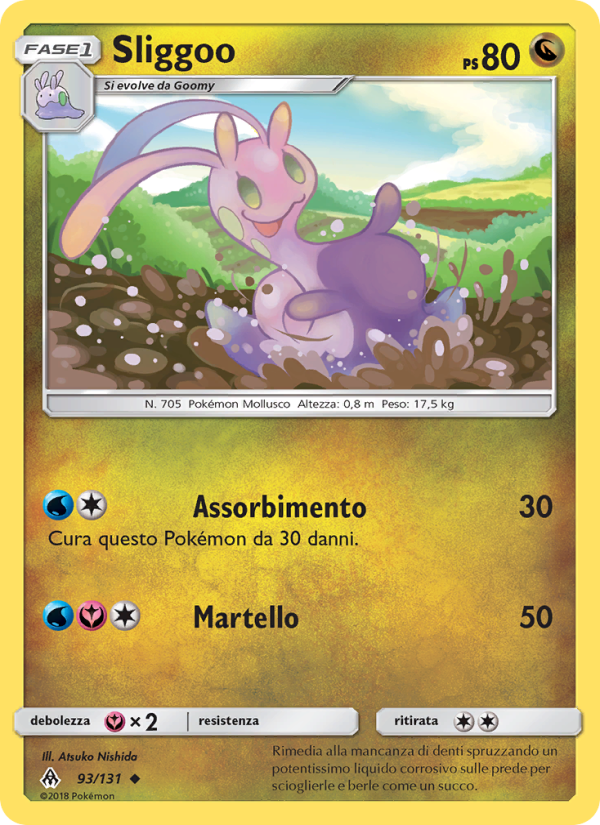 Sliggoo 093/146 — Apocalisse Di Luce (Italian Pokémon TCG card)