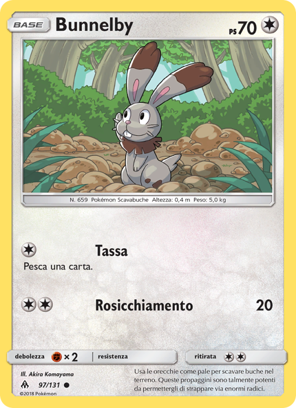 Bunnelby 097/146 — Apocalisse Di Luce (Italian Pokémon TCG card)