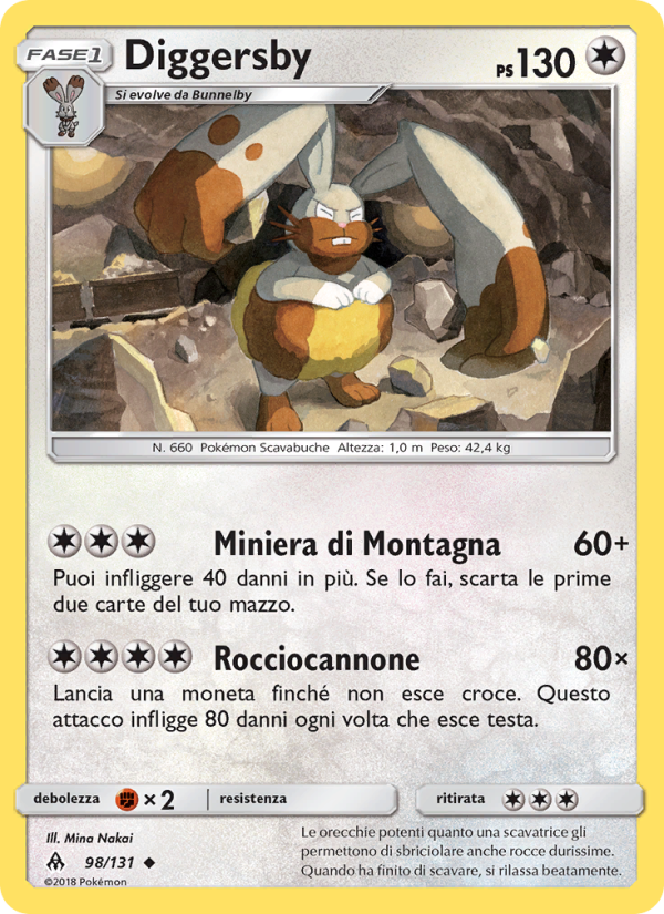 Diggersby 098/146 — Apocalisse Di Luce (Italian Pokémon TCG card)
