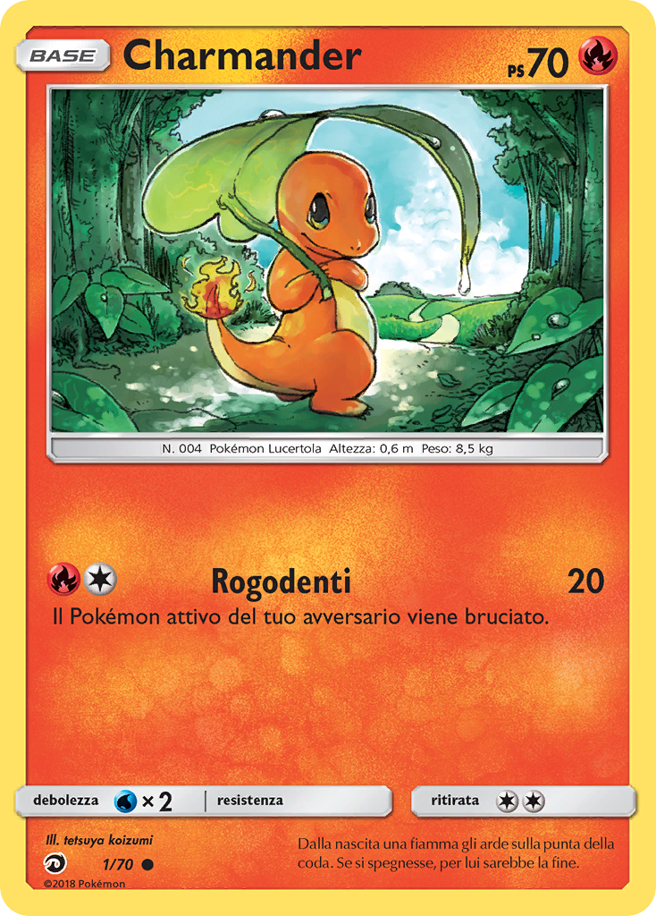 Charmander 001/78 — Trionfo Dei Draghi (Italian Pokémon TCG card)