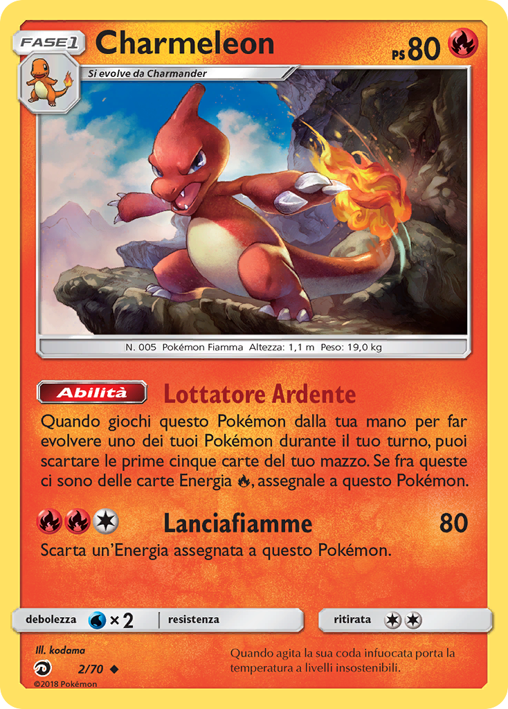 Charmeleon 002/78 — Trionfo Dei Draghi (Italian Pokémon TCG card)