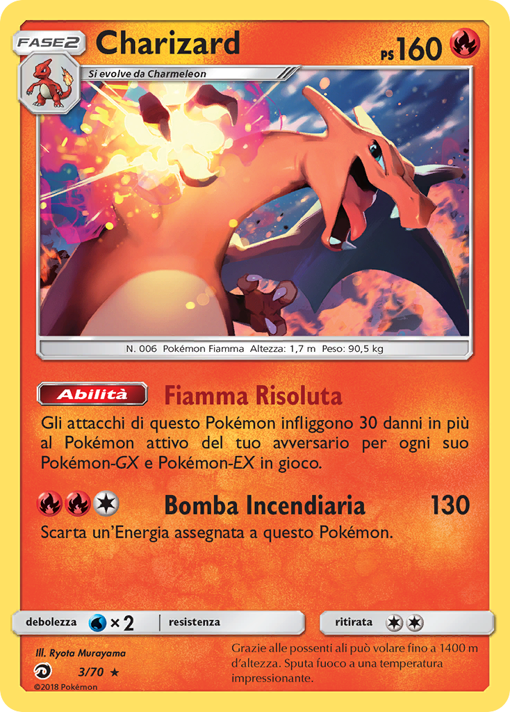 Charizard 003/78 — Trionfo Dei Draghi (Italian Pokémon TCG card)