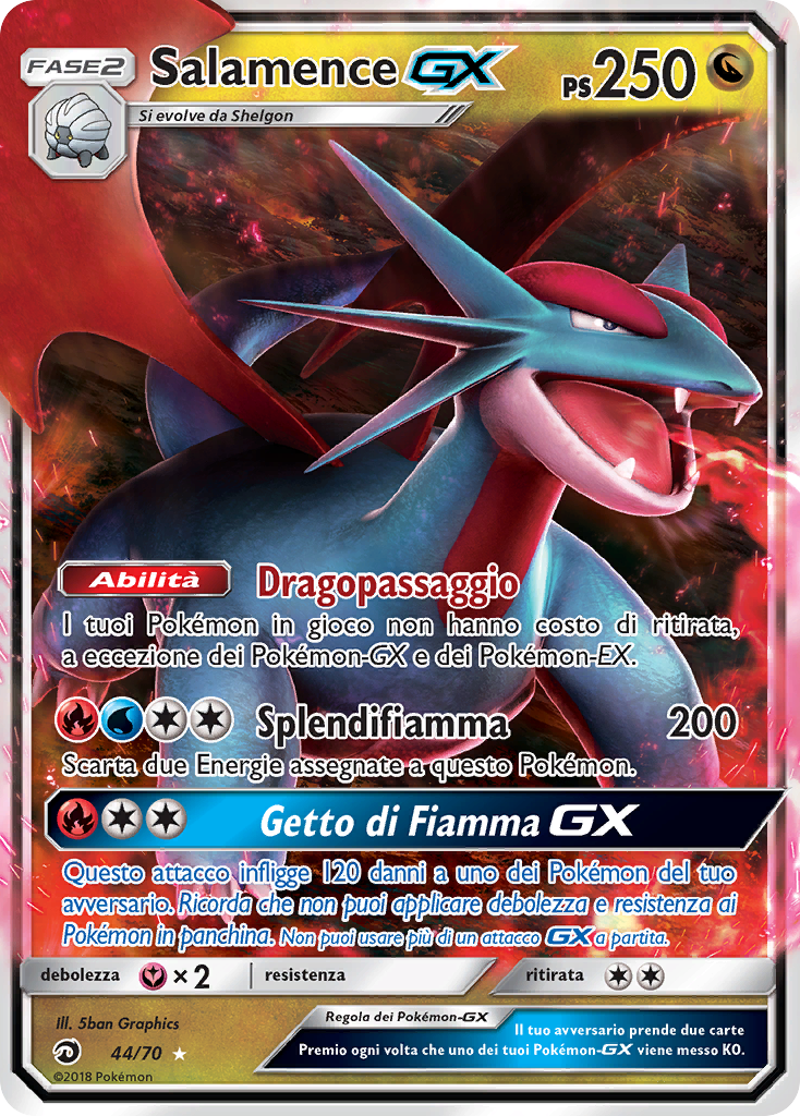 Salamence GX 044/78 — Trionfo Dei Draghi (Italian Pokémon TCG card)