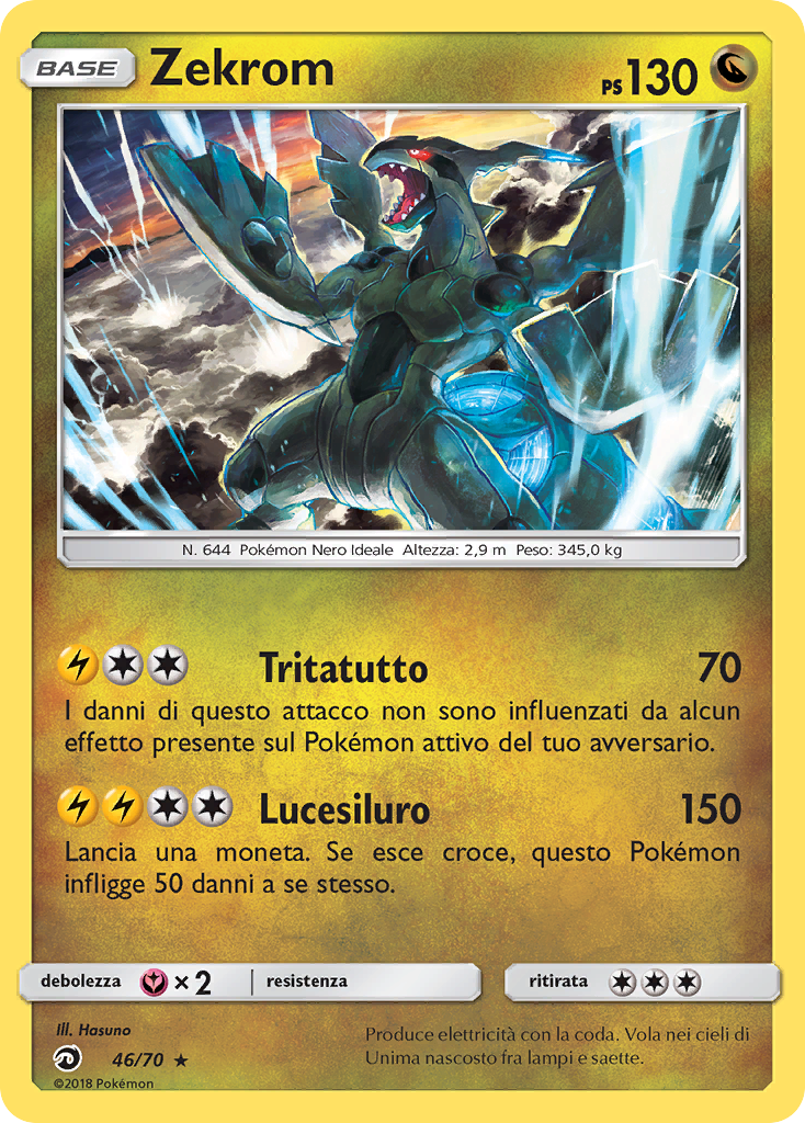 Zekrom 046/78 — Trionfo Dei Draghi (Italian Pokémon TCG card)