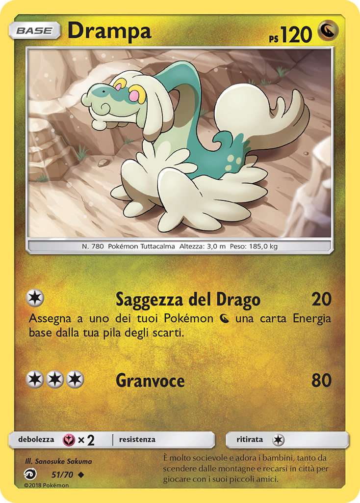 Drampa 051/78 — Trionfo Dei Draghi (Italian Pokémon TCG card)