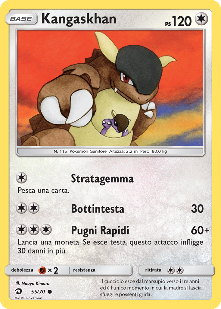 Kangaskhan 055/78 — Trionfo Dei Draghi (Italian Pokémon TCG card)