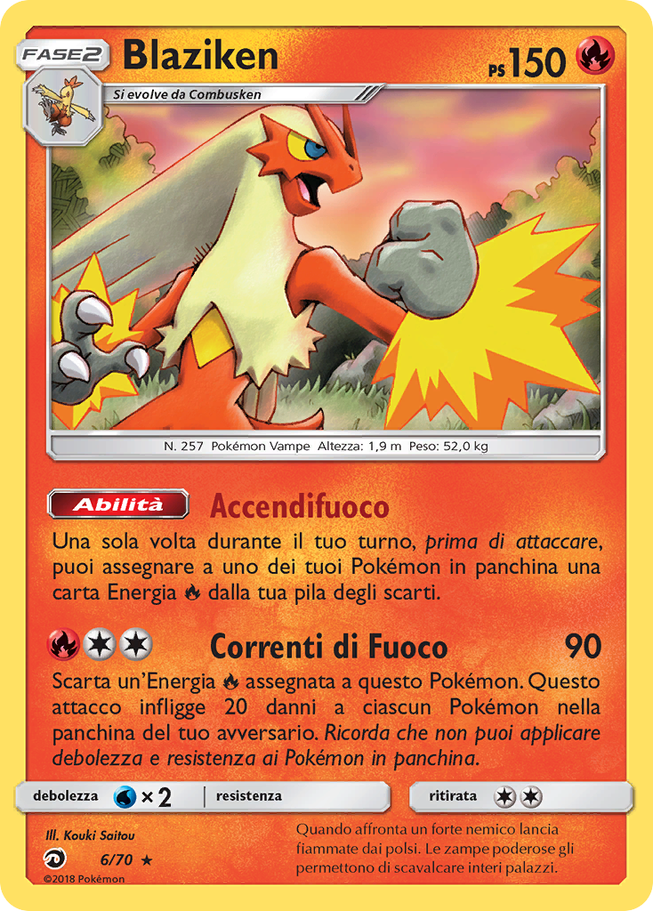 Blaziken 006/78 — Trionfo Dei Draghi (Italian Pokémon TCG card)