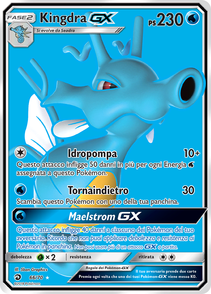 Kingdra GX 066/78 — Trionfo Dei Draghi (Italian Pokémon TCG card)