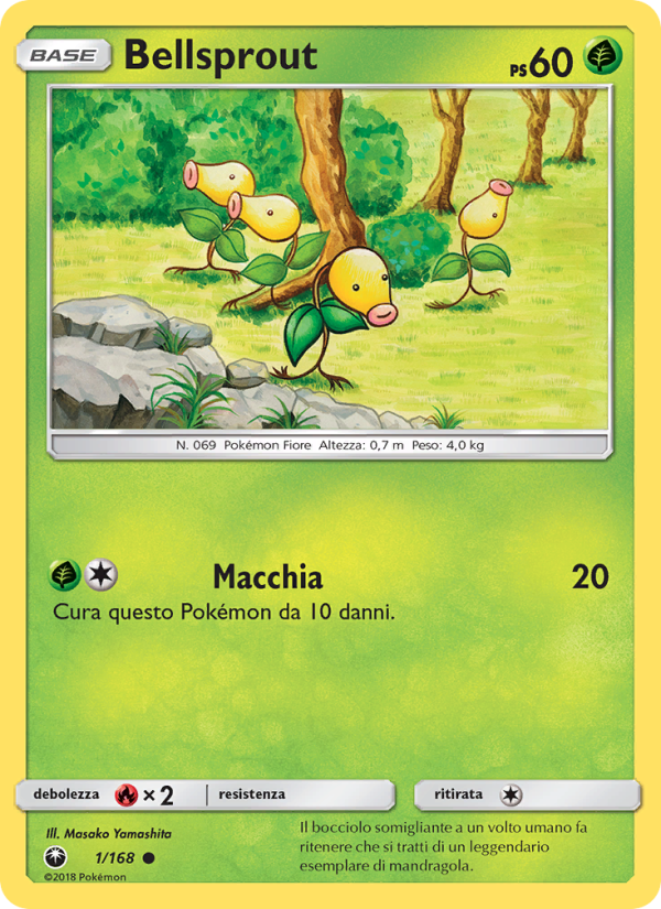 Bellsprout 001/183 — Tempesta Astrale (Italian Pokémon TCG card)