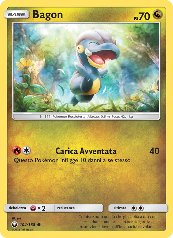 Bagon 104/183 — Tempesta Astrale (Italian Pokémon TCG card)