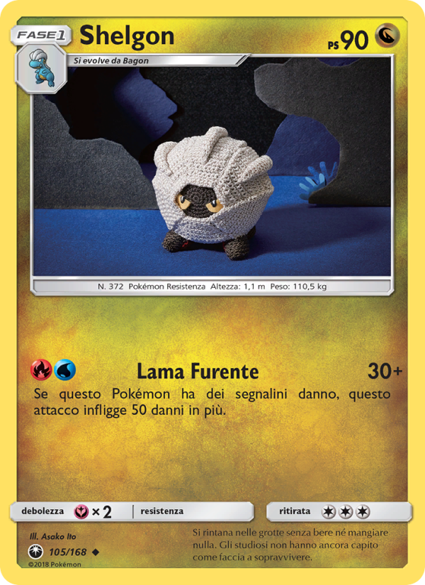 Shelgon 105/183 — Tempesta Astrale (Italian Pokémon TCG card)