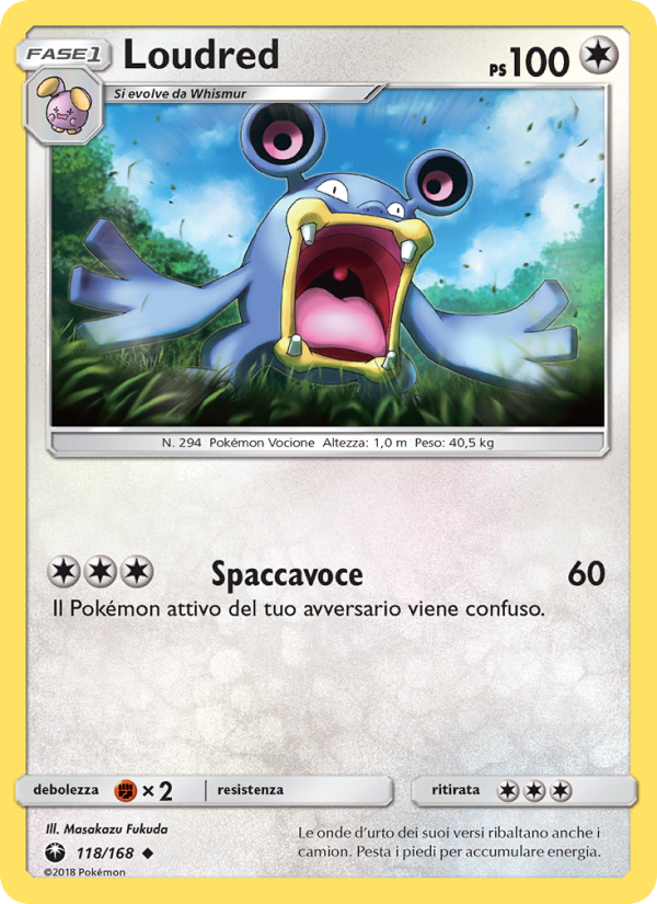 Loudred 118/183 — Celestial Storm (Italian Pokémon TCG card)