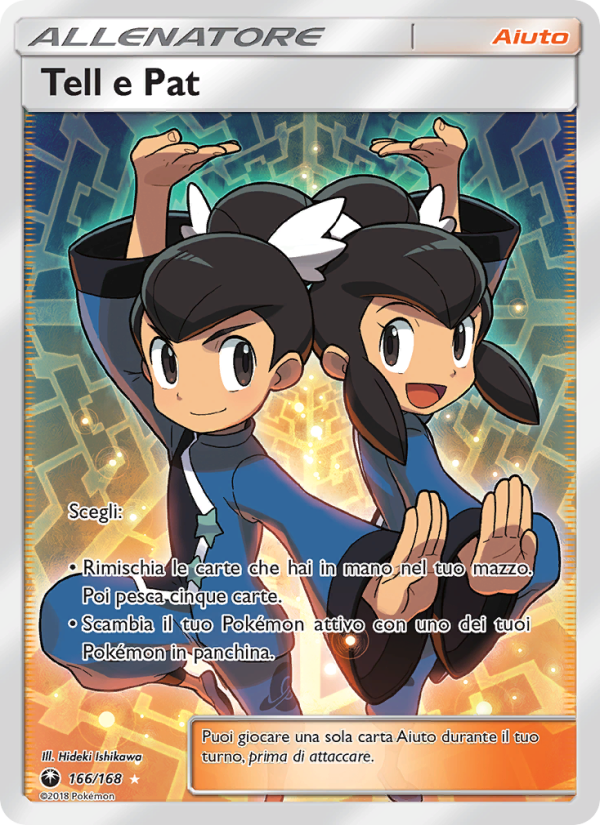Tell e Pat 166/183 — Tempesta Astrale (Italian Pokémon TCG card)