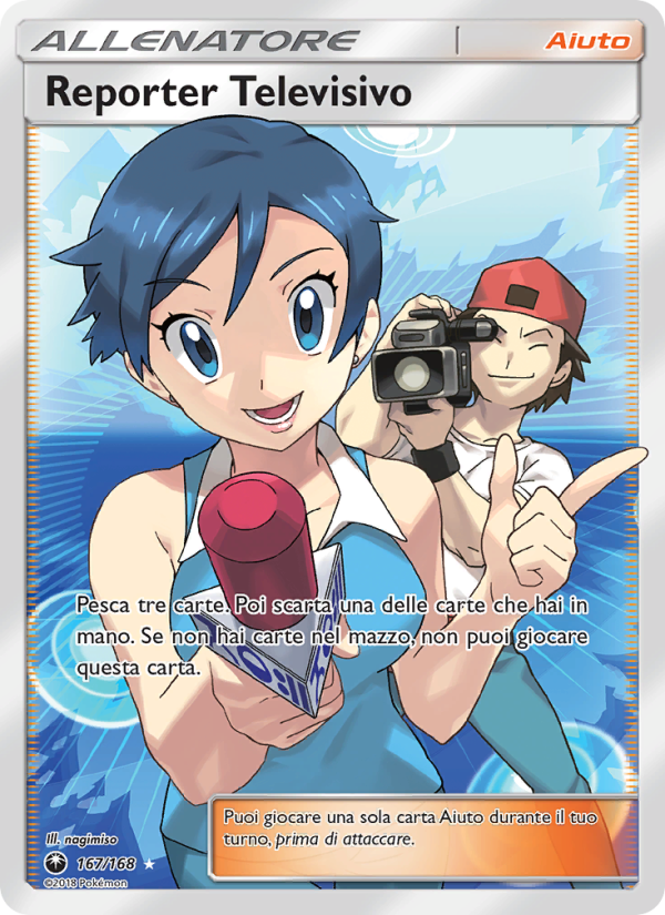 Reporter Televisivo 167/183 — Tempesta Astrale (Italian Pokémon TCG card)