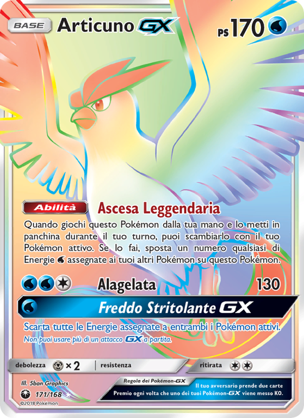 Articuno GX 171/183 — Tempesta Astrale (Italian Pokémon TCG card)
