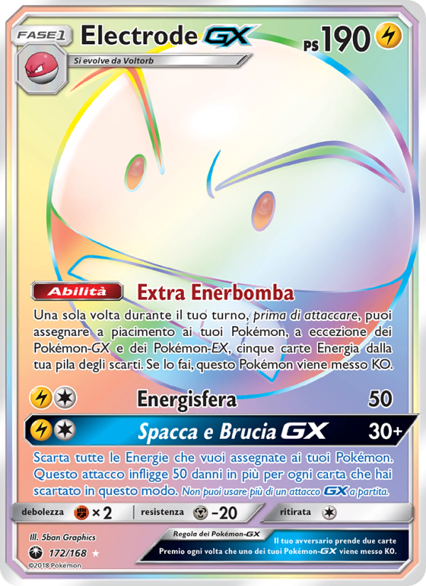 Electrode GX 172/183 — Tempesta Astrale (Italian Pokémon TCG card)