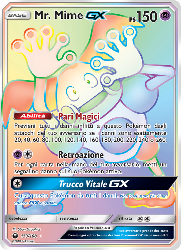 Mr. Mime GX 173/183 — Tempesta Astrale (Italian Pokémon TCG card)