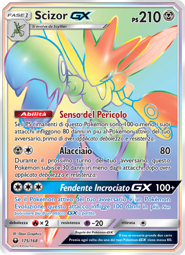 Scizor GX 175/183 — Tempesta Astrale (Italian Pokémon TCG card)