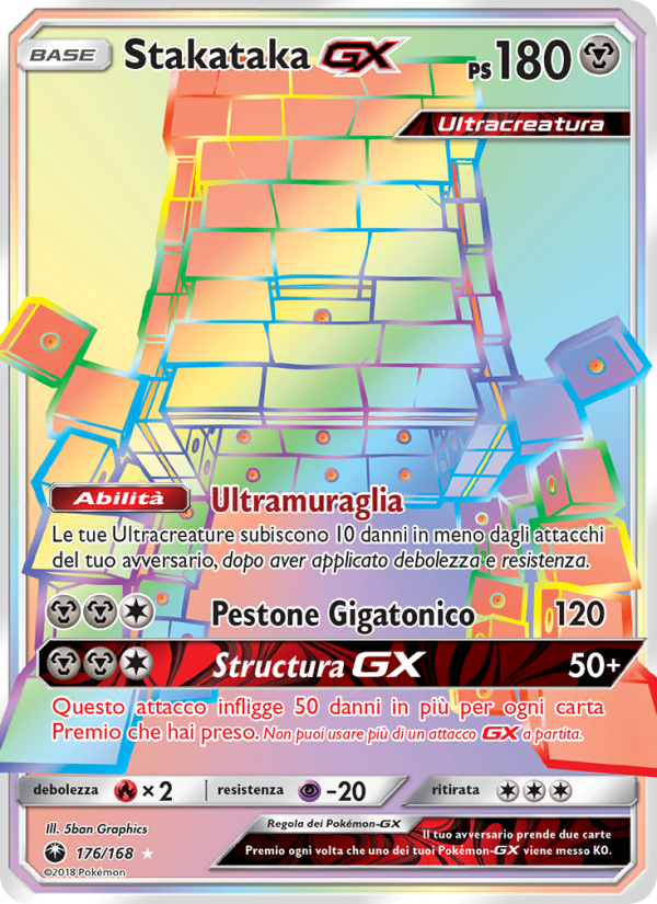 Stakataka GX 176/183 — Tempesta Astrale (Italian Pokémon TCG card)