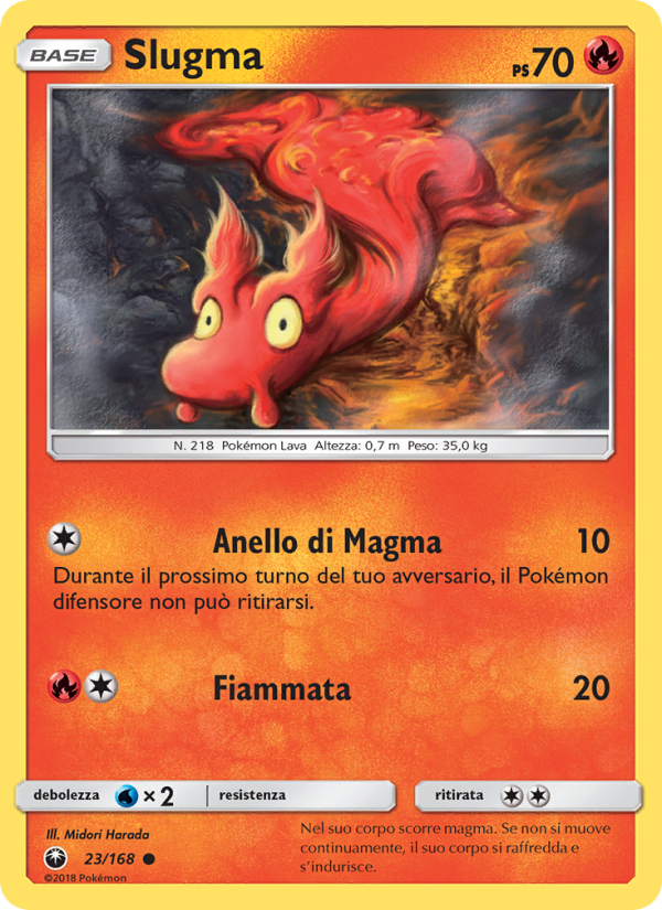 Slugma 023/183 — Celestial Storm (Italian Pokémon TCG card)