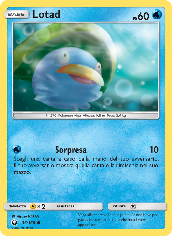 Lotad 036/183 — Celestial Storm (Italian Pokémon TCG card)