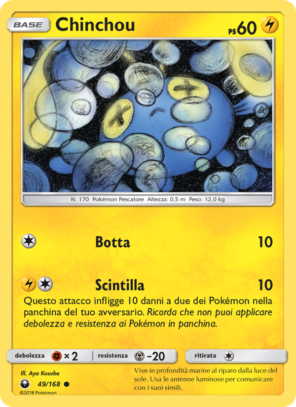 Chinchou 049/183 — Celestial Storm (Italian Pokémon TCG card)