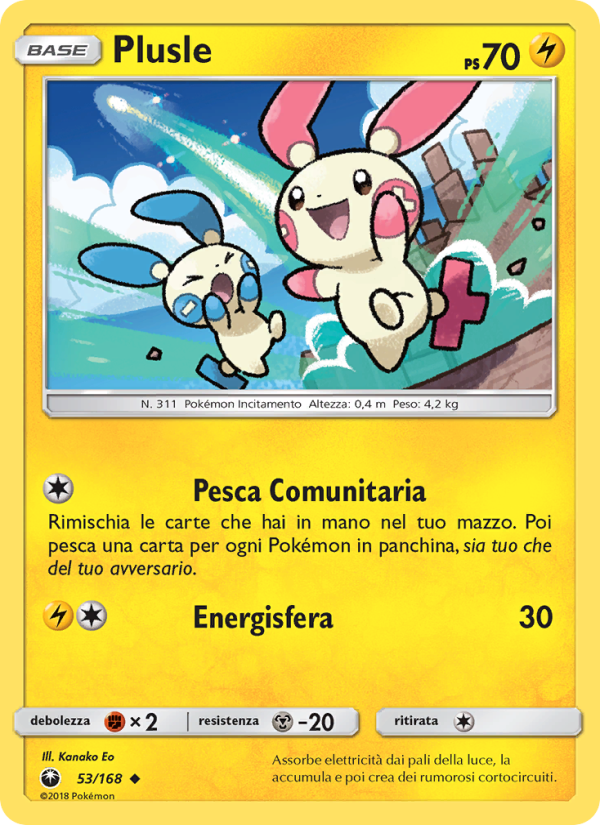 Plusle 053/183 — Celestial Storm (Italian Pokémon TCG card)