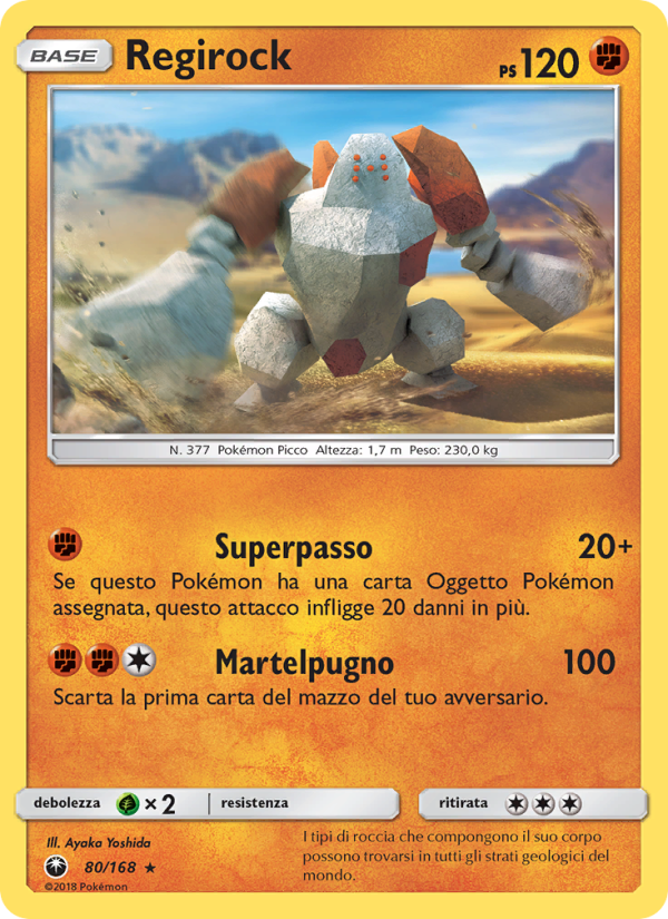Regirock 080/183 — Tempesta Astrale (Italian Pokémon TCG card)