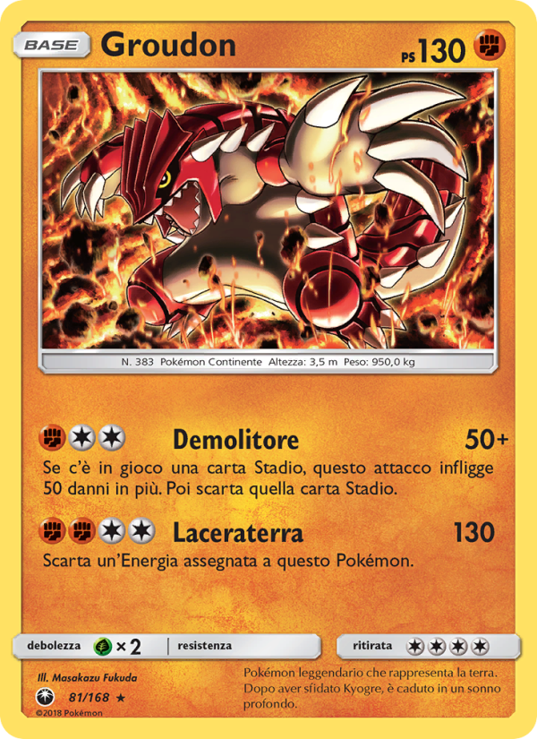 Groudon 081/183 — Tempesta Astrale (Italian Pokémon TCG card)