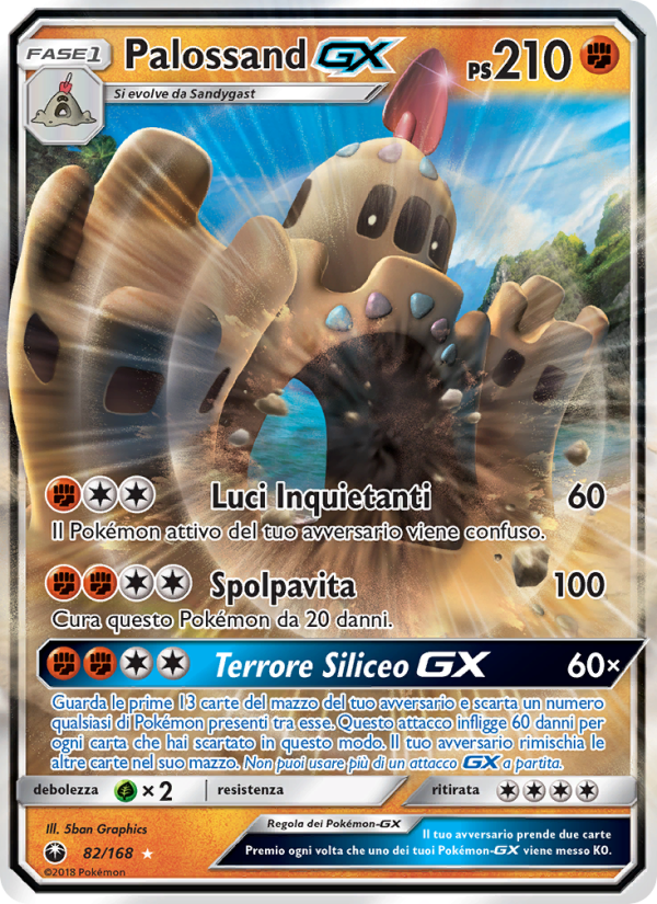 Palossand GX 082/183 — Tempesta Astrale (Italian Pokémon TCG card)