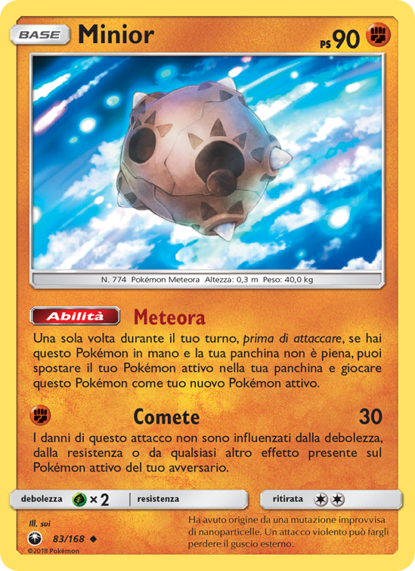 Minior 083/183 — Tempesta Astrale (Italian Pokémon TCG card)