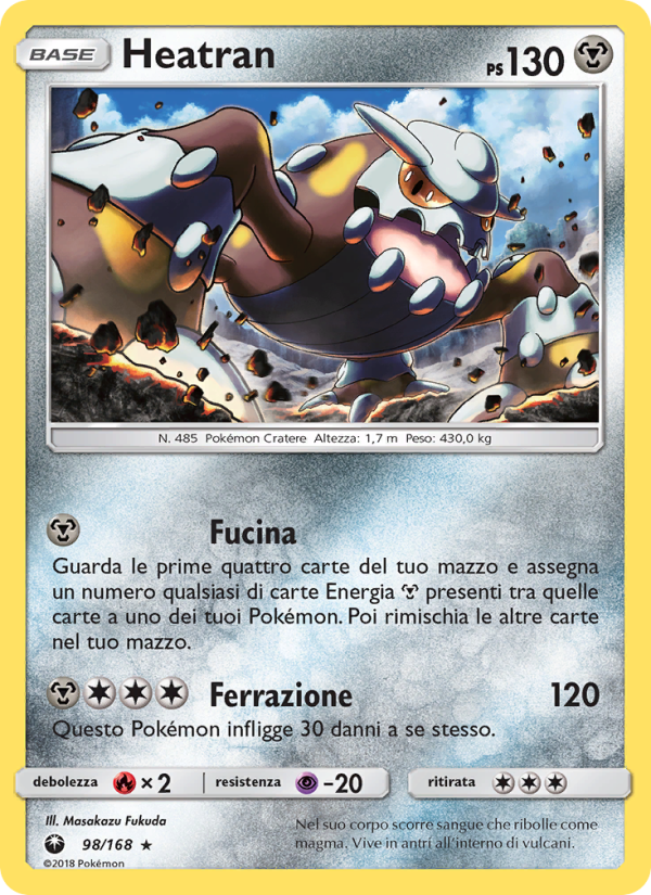 Heatran 098/183 — Tempesta Astrale (Italian Pokémon TCG card)
