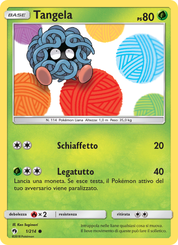 Tangela 001/236 — Tuoni Perduti (Italian Pokémon TCG card)