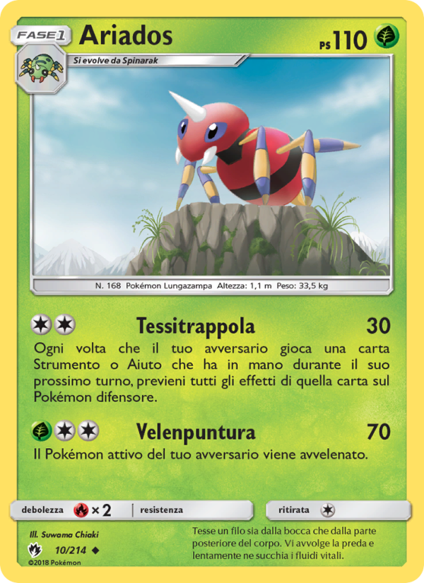 Ariados 010/236 — Tuoni Perduti (Italian Pokémon TCG card)