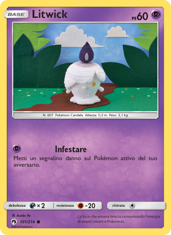 Litwick 101/236 — Lost Thunder (Italian Pokémon TCG card)