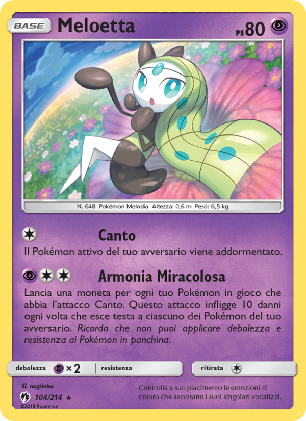 Meloetta 104/236 — Tuoni Perduti (Italian Pokémon TCG card)