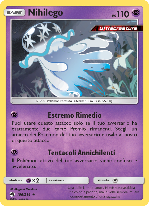 Nihilego 106/236 — Tuoni Perduti (Italian Pokémon TCG card)