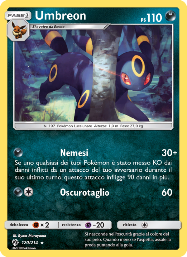 Umbreon 120/236 — Tuoni Perduti (Italian Pokémon TCG card)