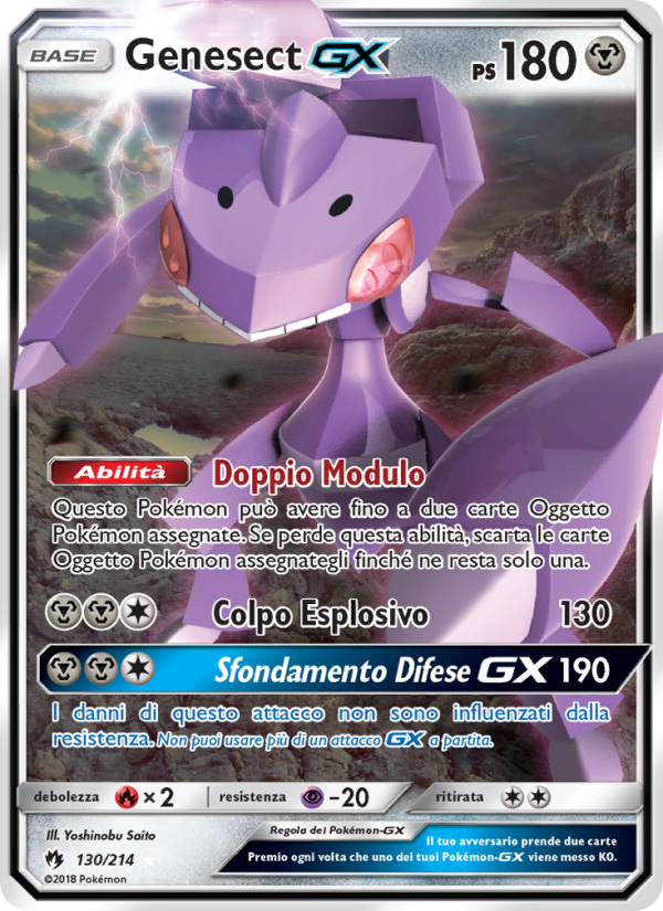 Genesect GX 130/236 — Tuoni Perduti (Italian Pokémon TCG card)