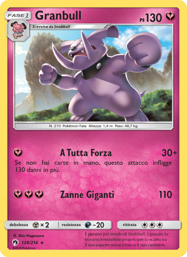 Granbull 138/236 — Lost Thunder (Italian Pokémon TCG card)