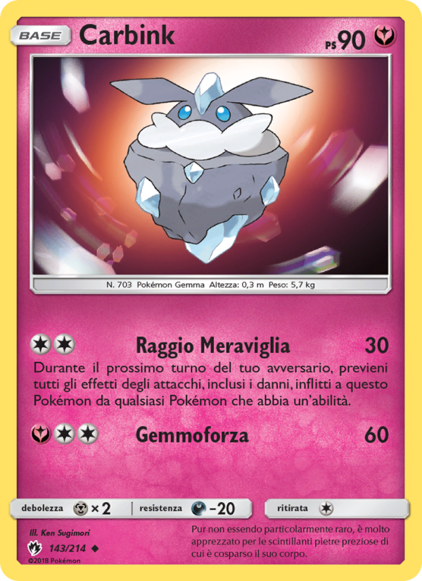 Carbink 143/236 — Tuoni Perduti (Italian Pokémon TCG card)