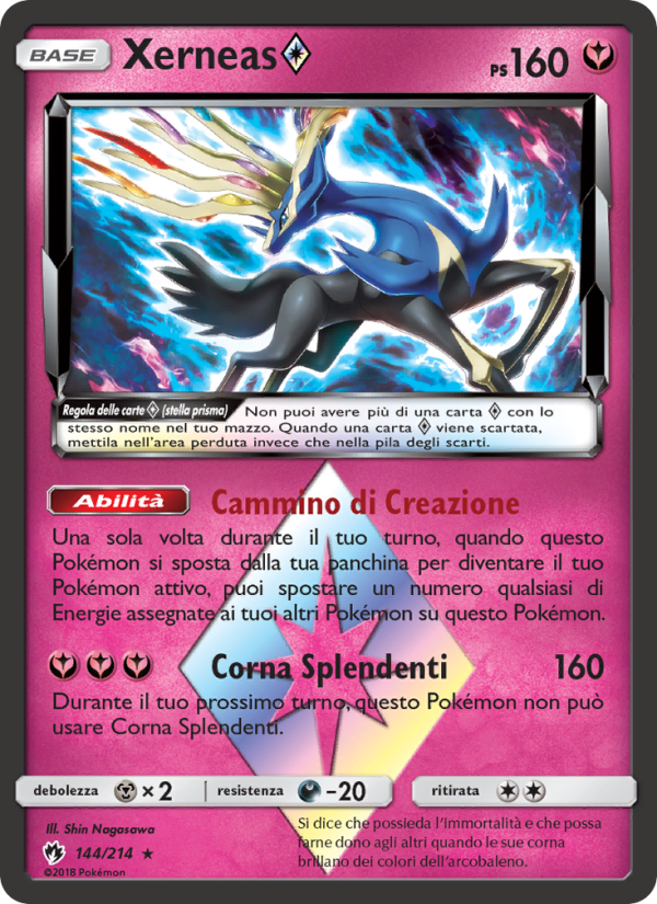 Xerneas ◇ 144/236 — Tuoni Perduti (Italian Pokémon TCG card)