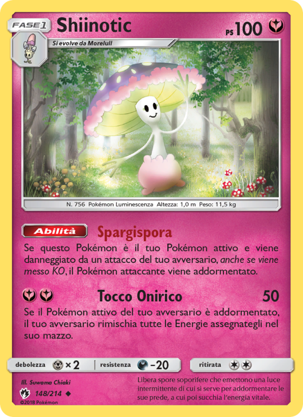 Shiinotic 148/236 — Tuoni Perduti (Italian Pokémon TCG card)