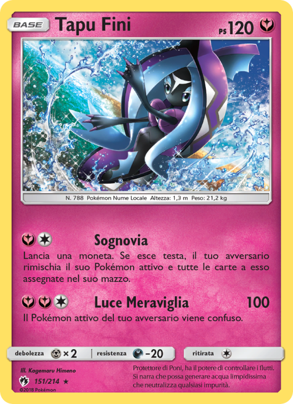 Tapu Fini 151/236 — Tuoni Perduti (Italian Pokémon TCG card)