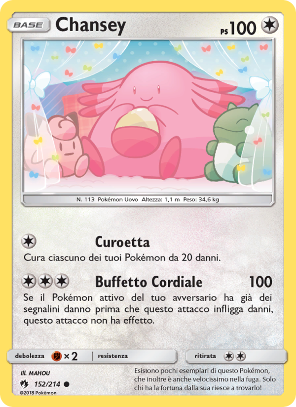 Chansey 152/236 — Tuoni Perduti (Italian Pokémon TCG card)