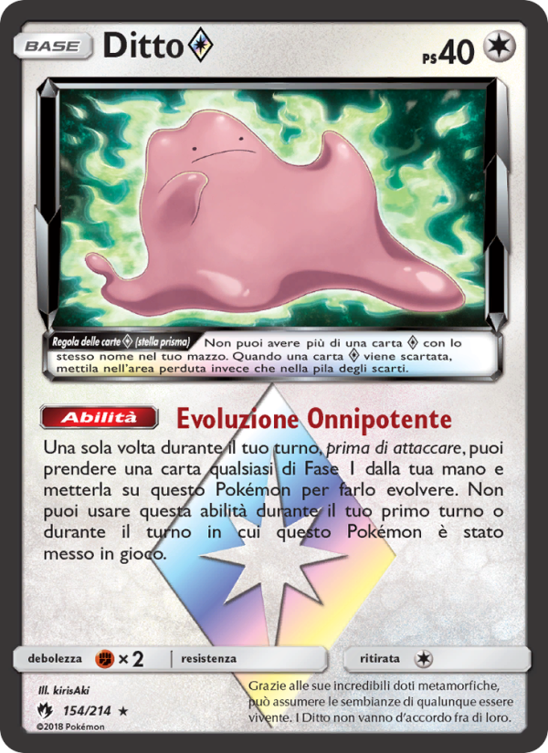 Ditto ◇ 154/236 — Tuoni Perduti (Italian Pokémon TCG card)
