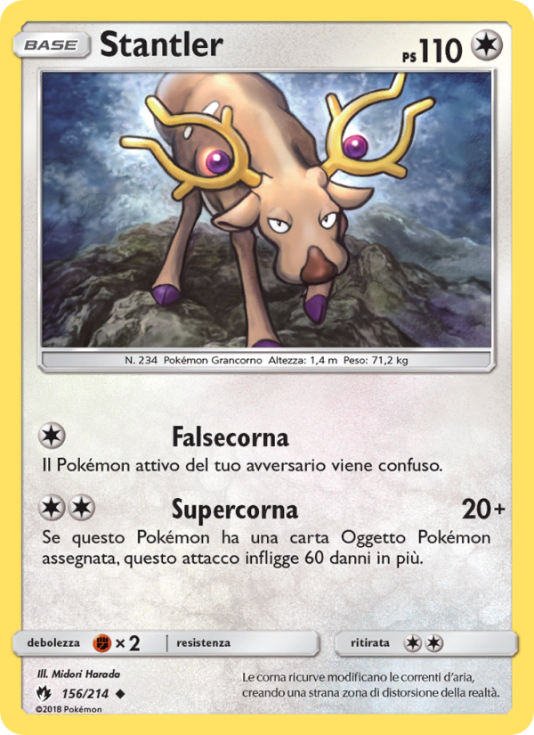 Stantler 156/236 — Tuoni Perduti (Italian Pokémon TCG card)